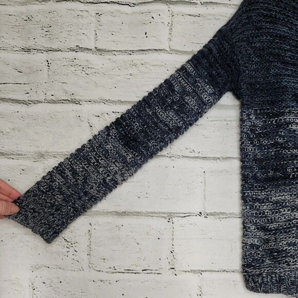 Anthroplogie Quinn Blue Gray Ombre Open Knit Long-Sleeved Sweater Size Small - Picture 9 of 12